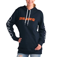Women's G-III 4Her by Carl Banks Navy Chicago Bears Extra Inning Pullover Hoodie