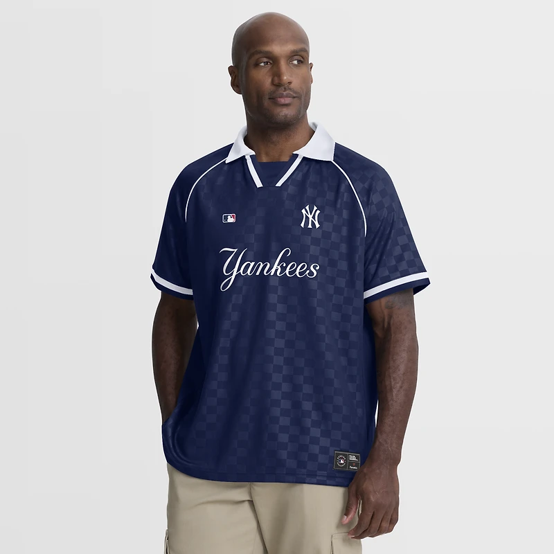 Men's Fanatics Navy New York Yankees Homerun Raglan V-Neck Polo