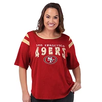 Women's G-III 4Her by Carl Banks Red San Francisco 49ers Plus Linebacker T-Shirt