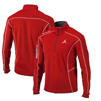 Men's Columbia  Red Atlanta Braves Omni-Wick Shotgun Quarter-Zip Pullover Top