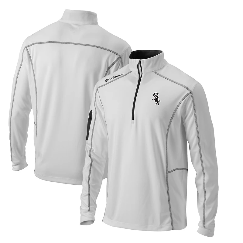 Men's Columbia  White Chicago White Sox Omni-Wick Shotgun Quarter-Zip Pullover Top