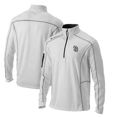 Men's Columbia  White San Diego Padres Omni-Wick Shotgun Quarter-Zip Pullover Top