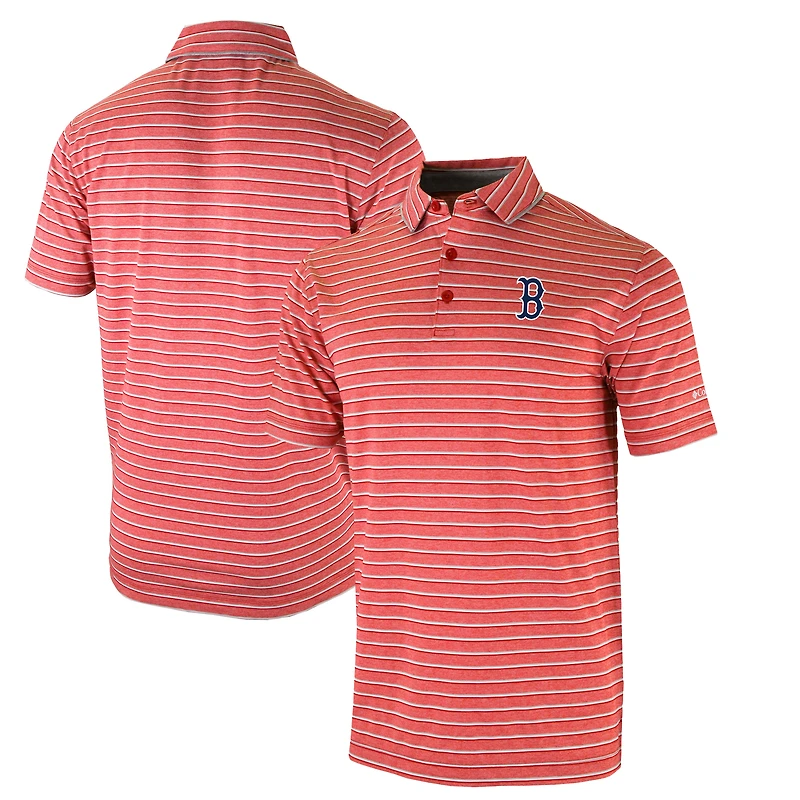 Men's Columbia Red Boston Red Sox Omni-Wick Post Round Polo