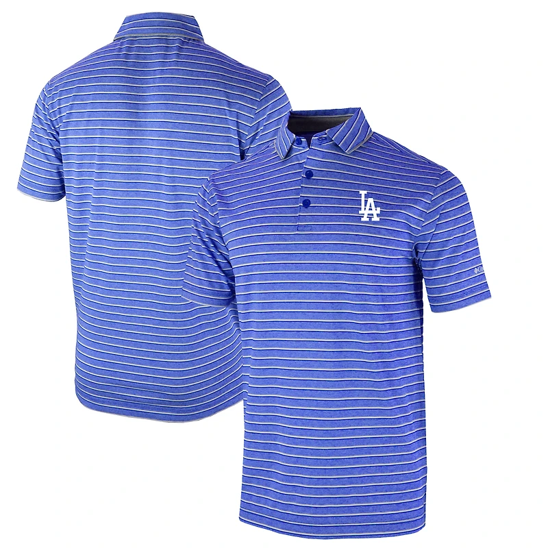 Men's Columbia Royal Los Angeles Dodgers Omni-Wick Post Round Polo