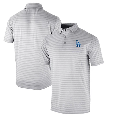 Men's Columbia Gray Los Angeles Dodgers Omni-Wick Post Round Polo