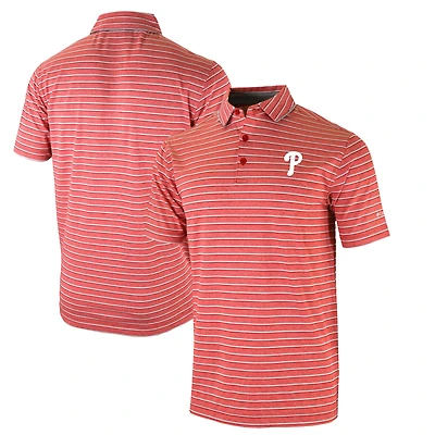 Men's Columbia Red Philadelphia Phillies Omni-Wick Post Round Polo