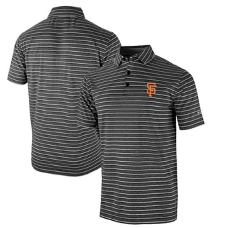 Men's Columbia  Black San Francisco Giants Omni-Wick Post Round Polo