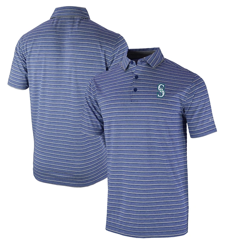 Men's Columbia Navy Seattle Mariners Omni-Wick Post Round Polo