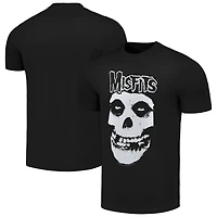 Men's Black Misfits Outline Skull T-Shirt