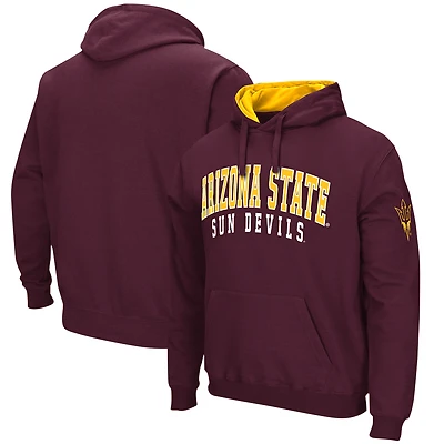 Men's Colosseum Maroon Arizona State Sun Devils Double Arch Pullover Hoodie