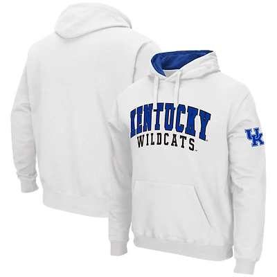 Men's Colosseum White Kentucky Wildcats Double Arch Pullover Hoodie