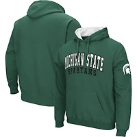 Men's Colosseum Green Michigan State Spartans Double Arch Pullover Hoodie