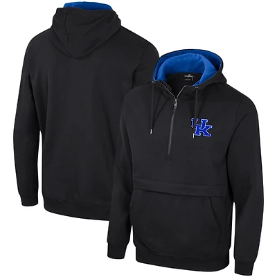 Men's Colosseum Black Kentucky Wildcats Half-Zip Hoodie