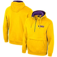 Men's Colosseum Gold LSU Tigers Half-Zip Hoodie