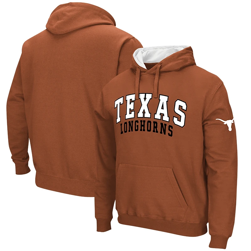 Men's Colosseum Texas Orange Longhorns Double Arch Pullover Hoodie
