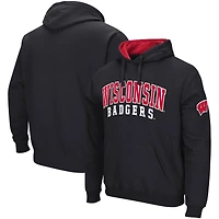 Men's Colosseum Black Wisconsin Badgers Double Arch Pullover Hoodie