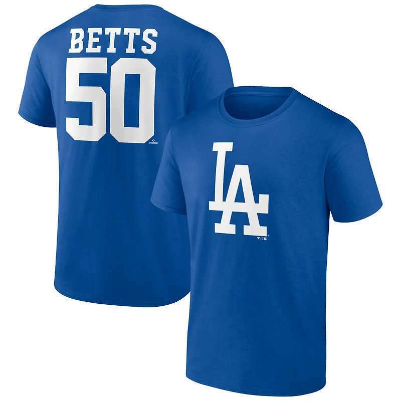 Men's Mookie Betts Royal Los Angeles Dodgers Player Icon Name & Number T-Shirt