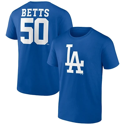 Men's Mookie Betts Royal Los Angeles Dodgers Player Icon Name & Number T-Shirt