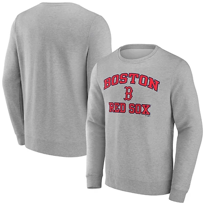 Men's Heather Gray Boston Red Sox Heart & Soul Pullover Sweatshirt