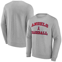 Men's Heather Gray Los Angeles Angels Heart & Soul Pullover Sweatshirt