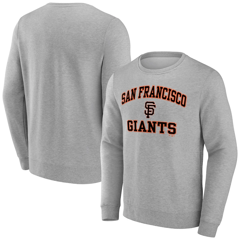 Men's Heather Gray San Francisco Giants Heart & Soul Pullover Sweatshirt