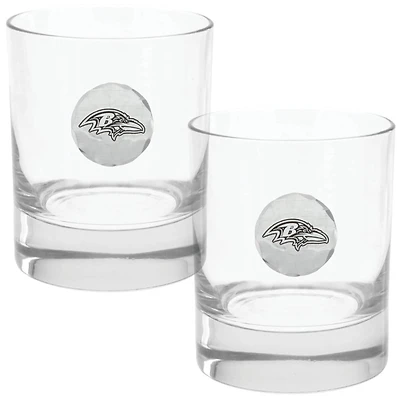 Baltimore Ravens Two-Piece 11oz. Rocks Glass Set