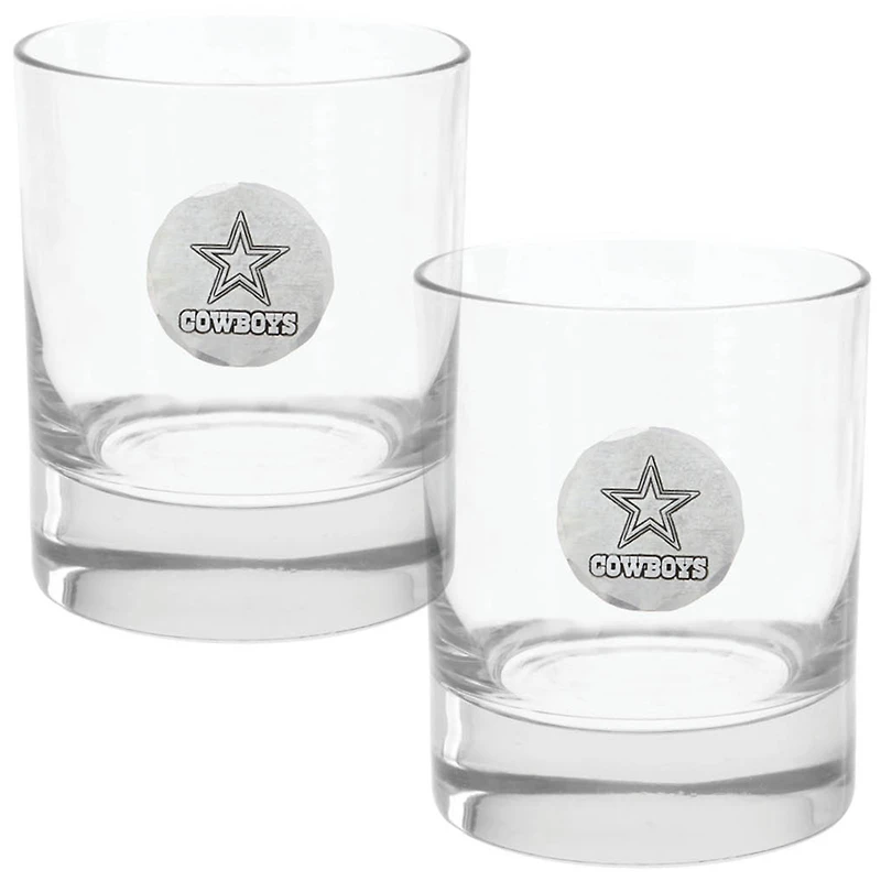 Dallas Cowboys Two-Piece 11oz. Rocks Glass Set