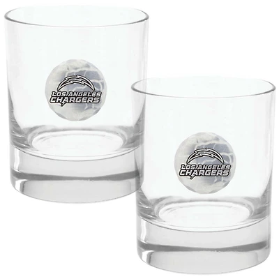 Los Angeles Chargers Two-Piece 11oz. Rocks Glass Set