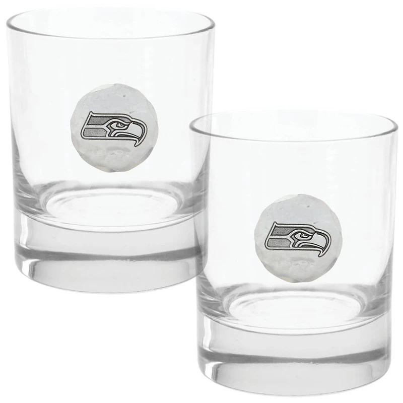 Seattle Seahawks Two-Piece 11oz. Rocks Glass Set
