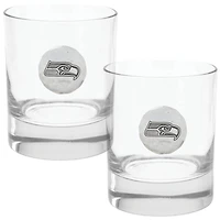Seattle Seahawks Two-Piece 11oz. Rocks Glass Set