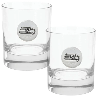 Seattle Seahawks Two-Piece 11oz. Rocks Glass Set