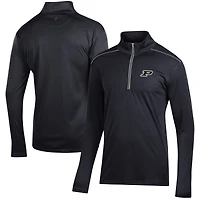 Men's Black Purdue Boilermakers Classic Jacquard Quarter-Zip Pullover Top