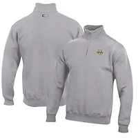 Men's Gray Marquette Golden Eagles Big Cotton Quarter-Zip Pullover Sweatshirt