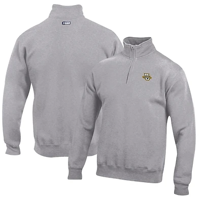 Men's Gray Marquette Golden Eagles Big Cotton Quarter-Zip Pullover Sweatshirt