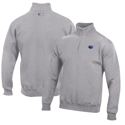 Men's Gray Penn State Nittany Lions Big Cotton Quarter-Zip Pullover Sweatshirt