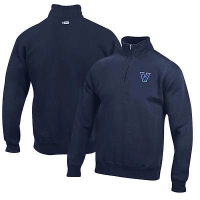 Men's Navy Villanova Wildcats Big Cotton Quarter-Zip Pullover Sweatshirt