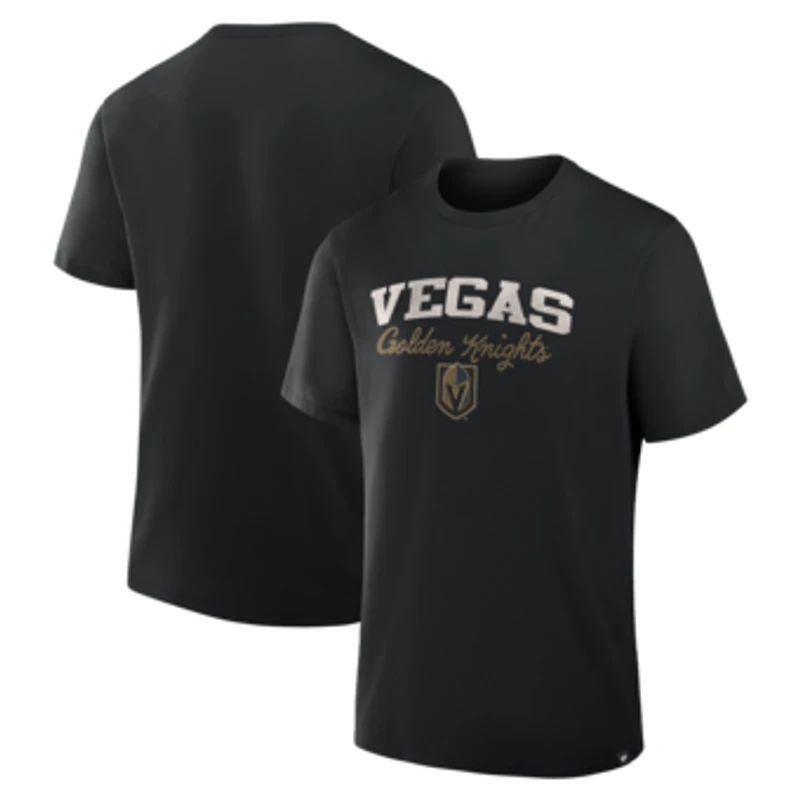Men's Fanatics Black Vegas Golden Knights Legacy Cross Check T-Shirt