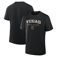 Men's Fanatics Black Vegas Golden Knights Legacy Cross Check T-Shirt