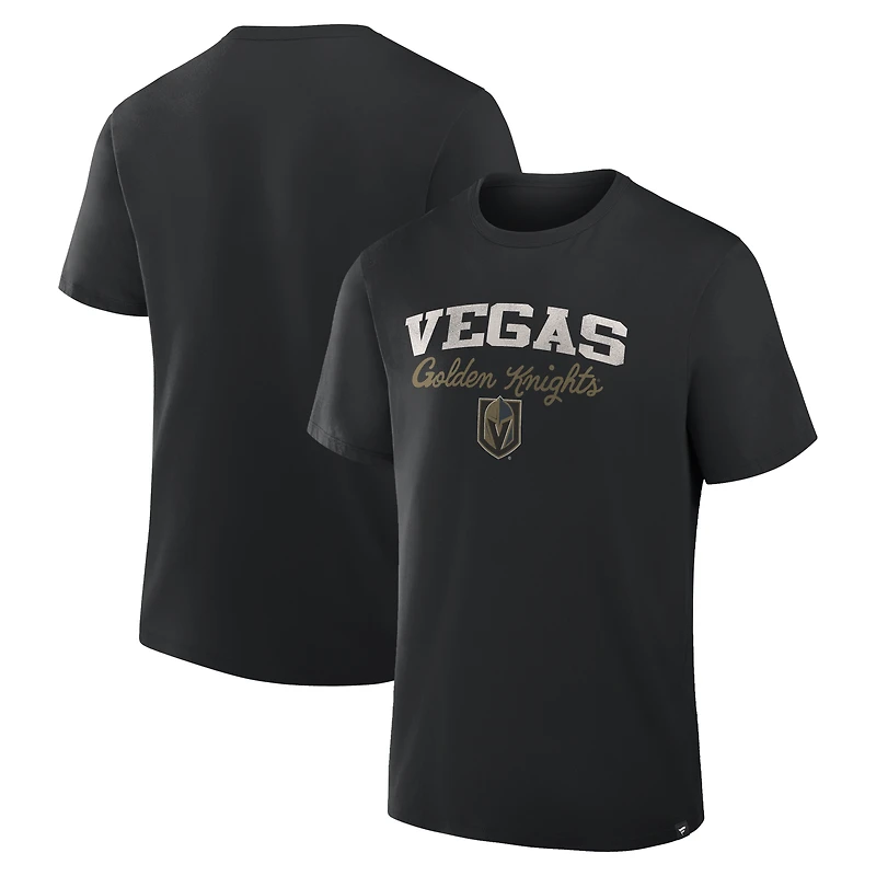 Men's Fanatics Black Vegas Golden Knights Legacy Cross Check T-Shirt
