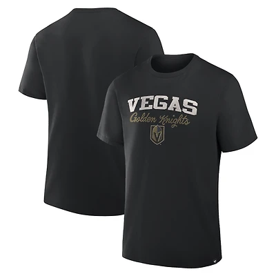 Men's Fanatics Black Vegas Golden Knights Legacy Cross Check T-Shirt