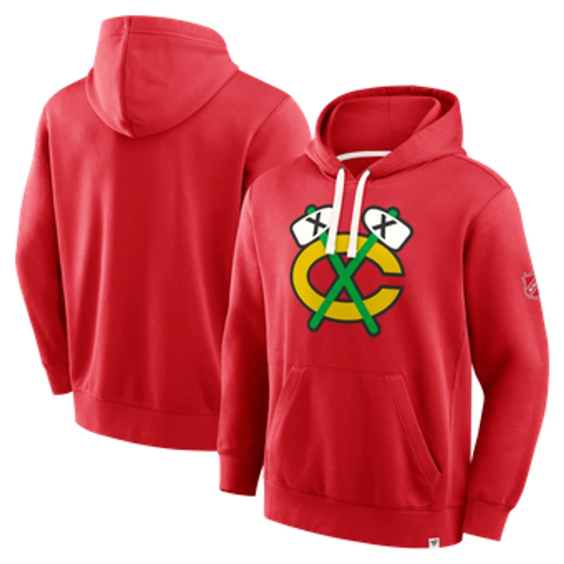 Men's Fanatics  Red Chicago Blackhawks Alternate Logo Fleece Hoodie