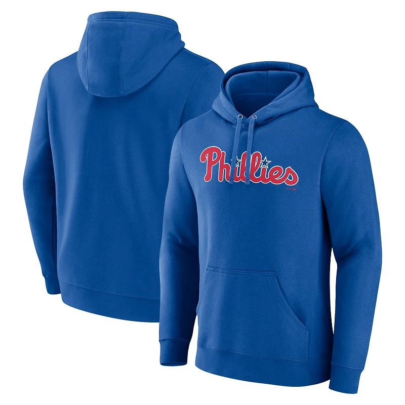 Men's Royal Philadelphia Phillies Official Wordmark Pullover Hoodie