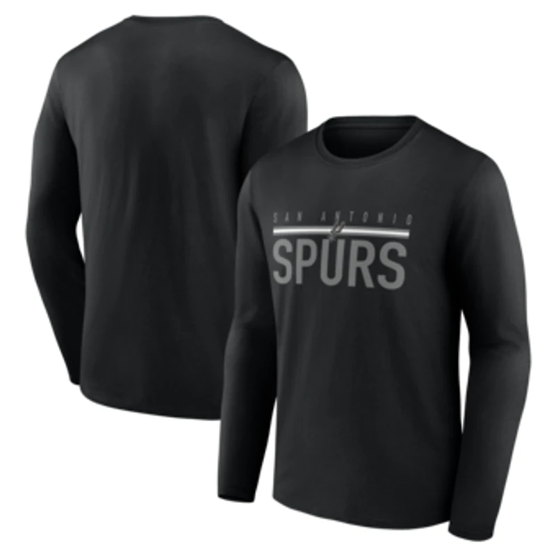 Men's Fanatics Black San Antonio Spurs Cotton T-Shirt
