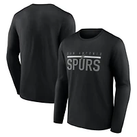 Men's Fanatics Black San Antonio Spurs Cotton T-Shirt