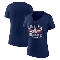 Women's Navy Arizona Diamondbacks Americana Team V-Neck T-Shirt