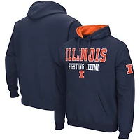 Men's Colosseum Navy Illinois Fighting Illini Sunrise Pullover Hoodie