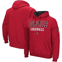 Men's Colosseum Red Louisville Cardinals Sunrise Pullover Hoodie