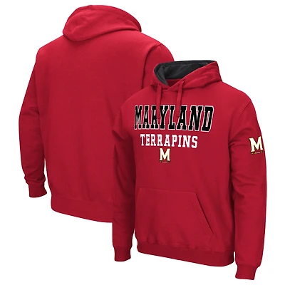 Men's Colosseum Red Maryland Terrapins Sunrise Pullover Hoodie