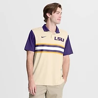 Men's Nike Natural/Purple LSU Tigers Vapor Primary Logo Dri-FIT Polo