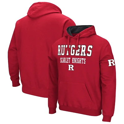 Men's Colosseum Scarlet Rutgers Scarlet Knights Sunrise Pullover Hoodie